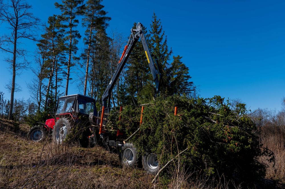 BMF 10T2 PRO 720 Przyczepa Leśna Zrywkowa  Wózek Zrywka