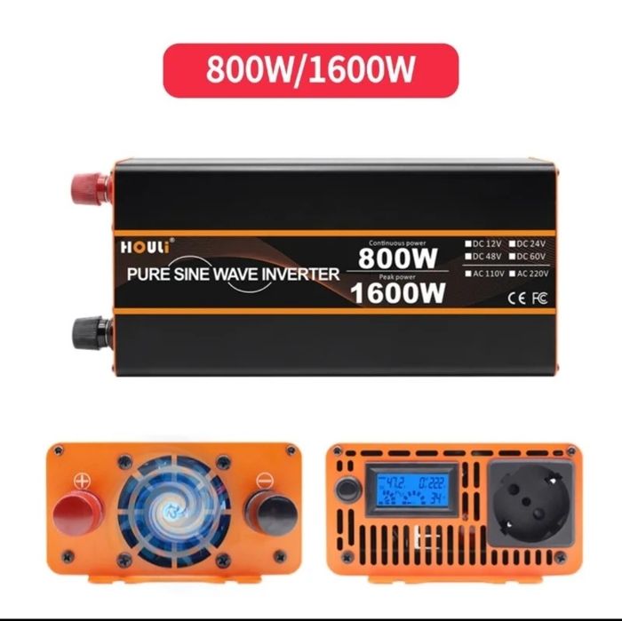 Інвертор HOULi 1600W Чистий синус