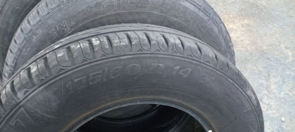 R14 175/80 шини літо 2шт.