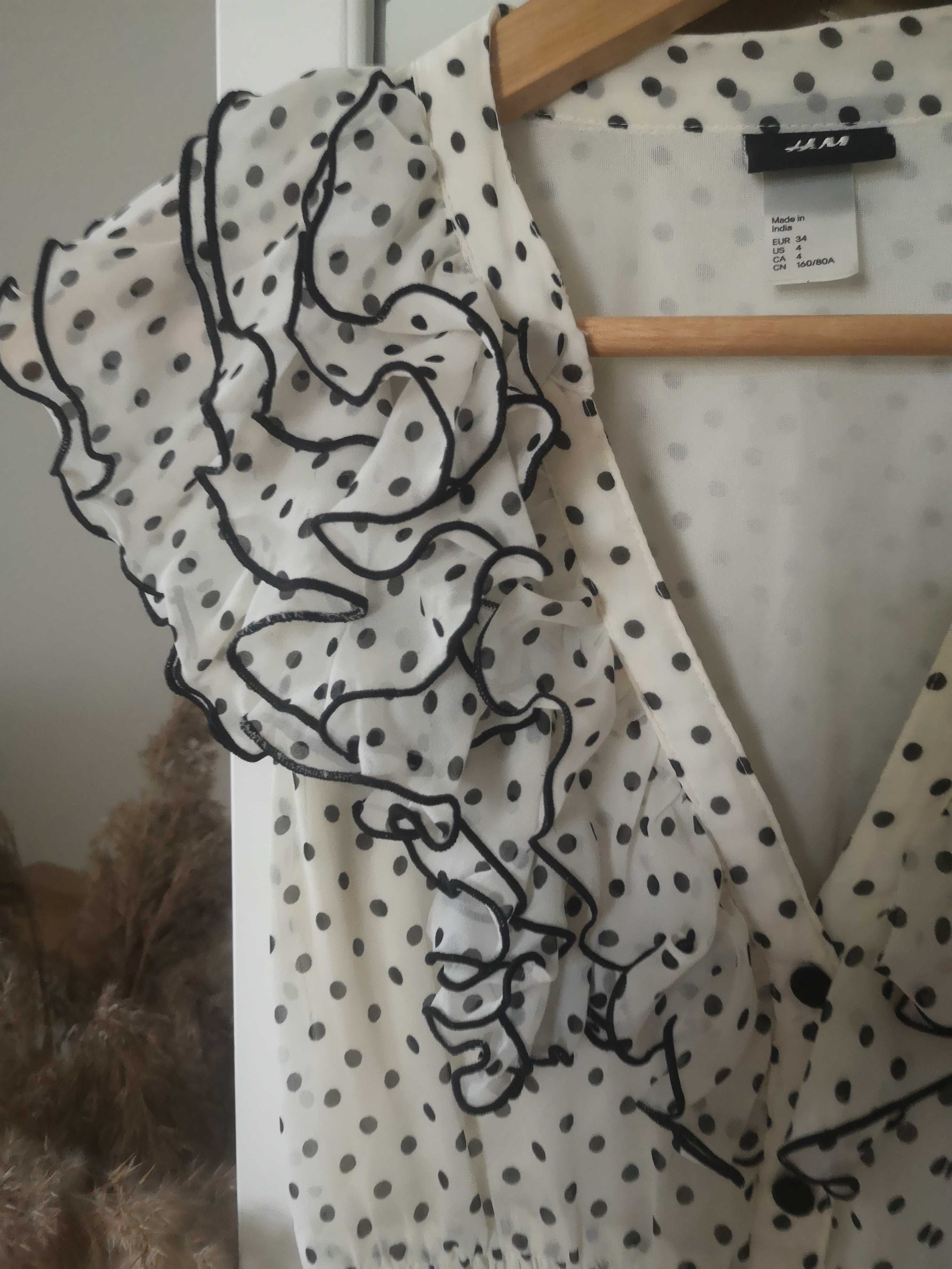 Sukienka w kropki groszki H&M