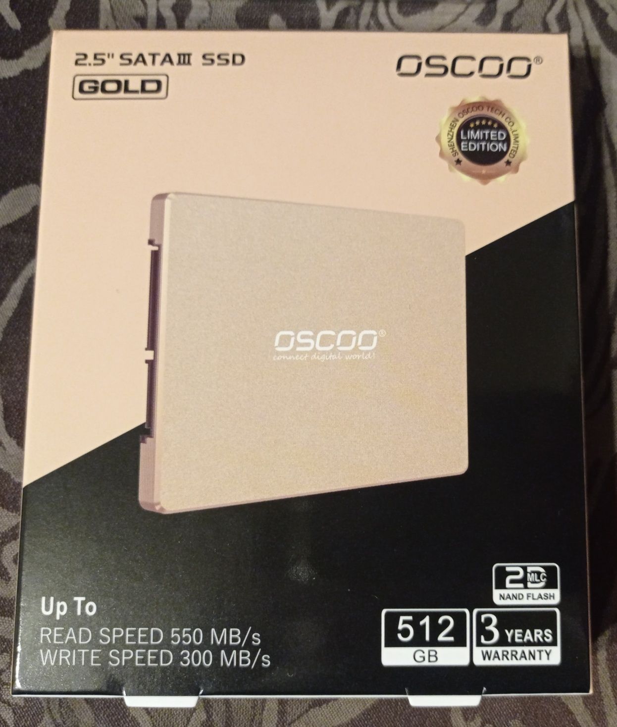 НОВЫЙ Sata ssd на 512gb с 2D NAND MLC памятью