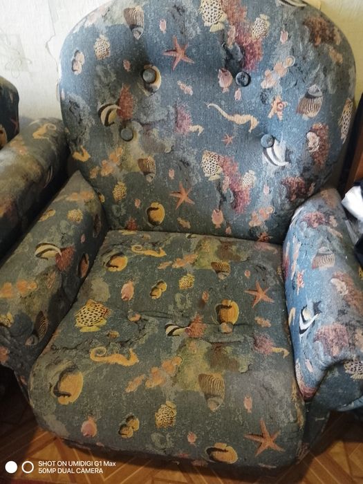 Розкладний диван книжка два крісла ідеал кресла комплект мягкой мебели