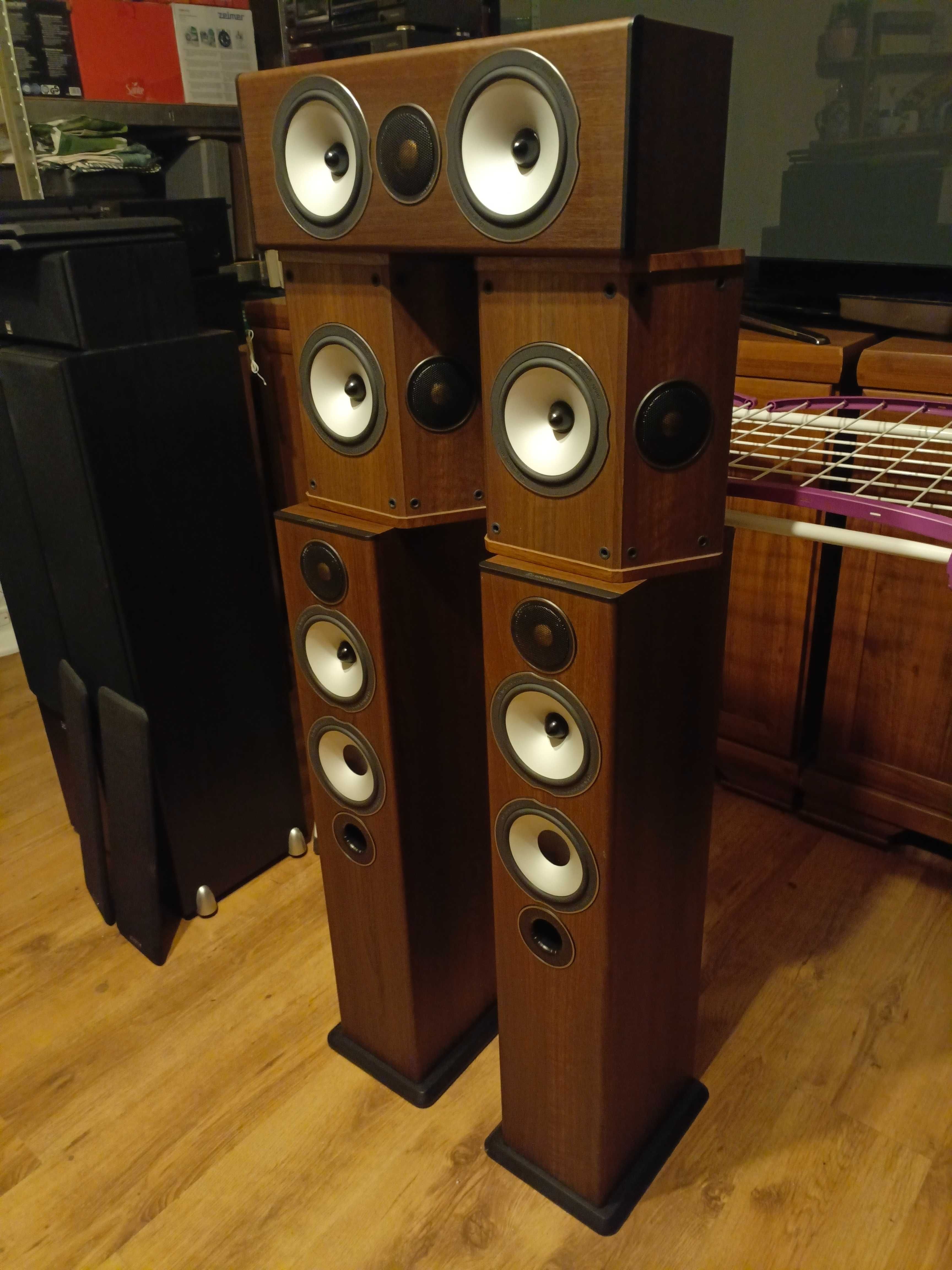 Sprzedam cały zestaw kolumn 5.0 Monitor Audio Bronze, bez