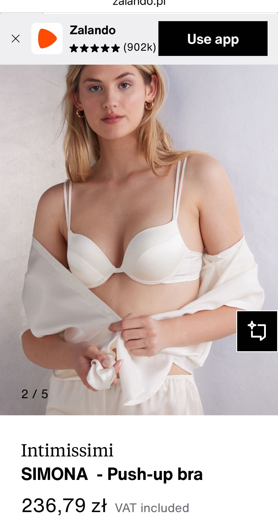 Biustonosz intimissimi 80c push up