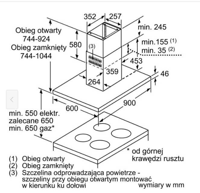 Okap Wyspowy BOSCH DIB98JQ50 NOWY