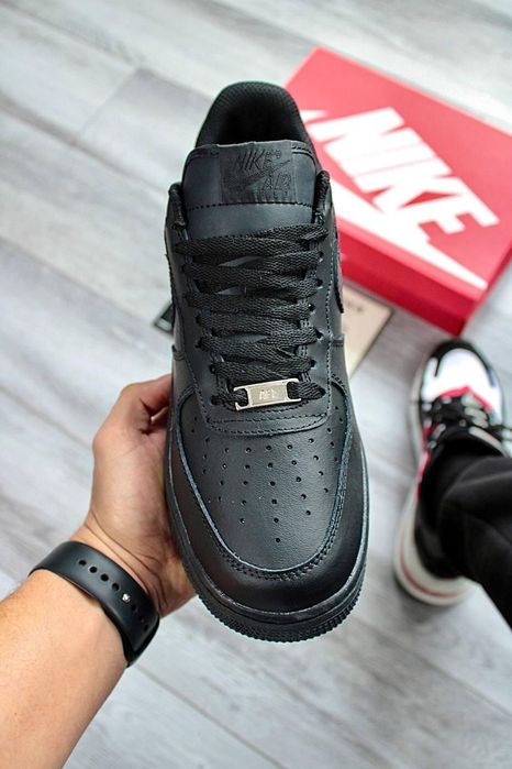 Мужские кроссовки Nike Air Force 1 Low Black Найк Аір Форс 1
