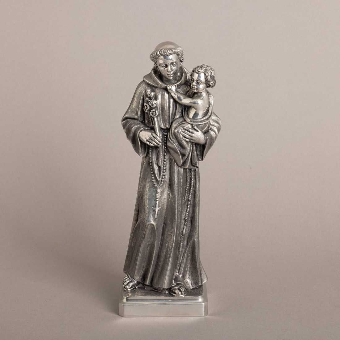 Imponente Escultura de Santo António com O Menino