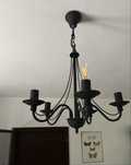 Zyrandol lampa sufitowa wisząca czarna rustykalna loft dwie sztuki