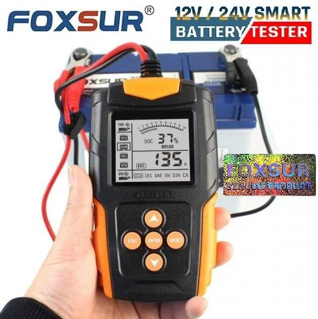 Тестер аккумуляторных батарей FOXSUR FBT200 12V/24V 3-200Ah тестер АКБ