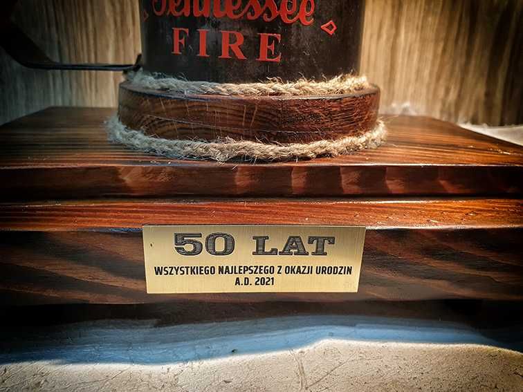 Jack Daniels Fire - lut lampa z Iat 70  kolekcjonerska unikatowy model
