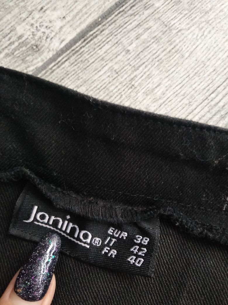 Mini sukienka ogrodniczka jeansowa 38