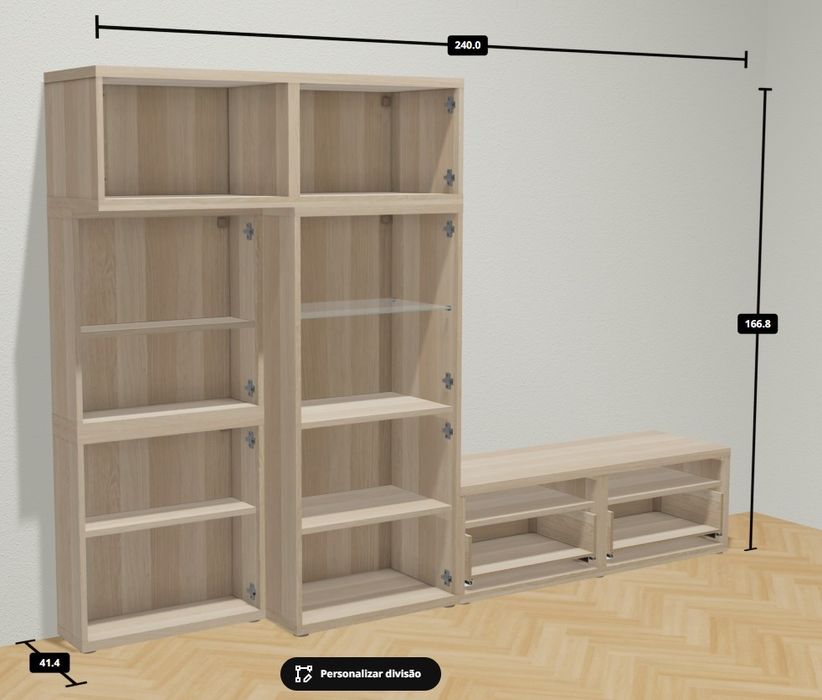 Conjunto de móveis de sala+TV IKEA Bestä