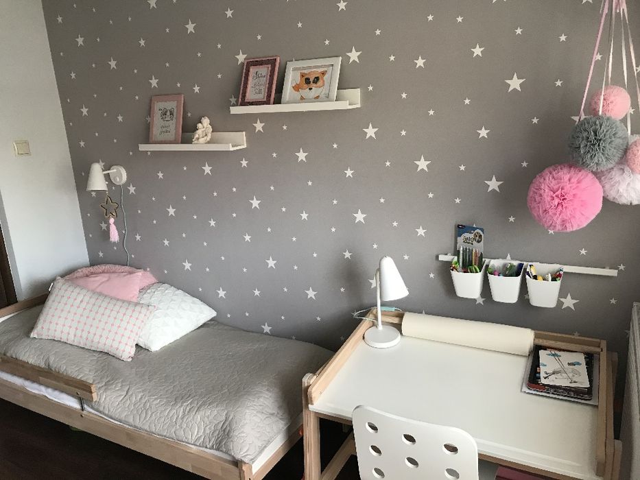 Lampka na biurko + kinkiet biały  Ikea zestaw