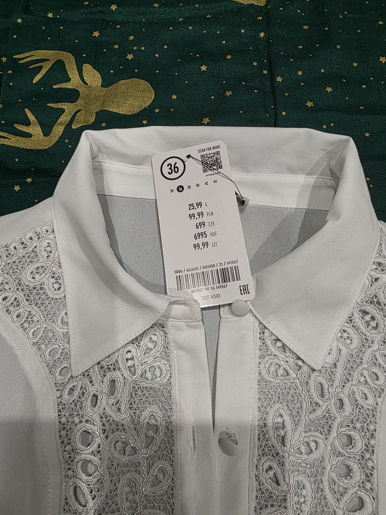 Elegancka biala bluzka