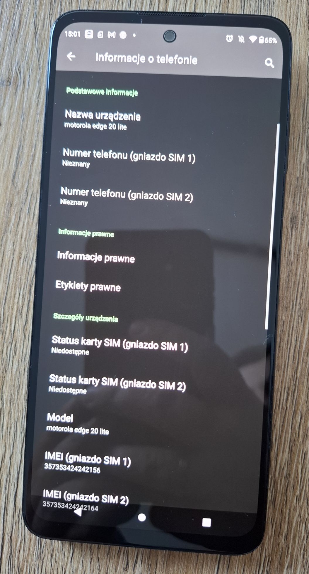 Zadbana Motorola edge 20 lite