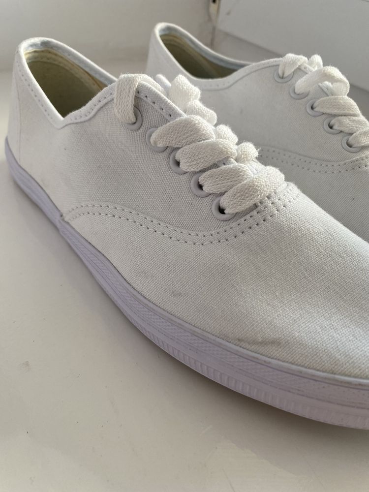 Нові кеди білі жіночі в стилі Vans тряпчані літні 37 р