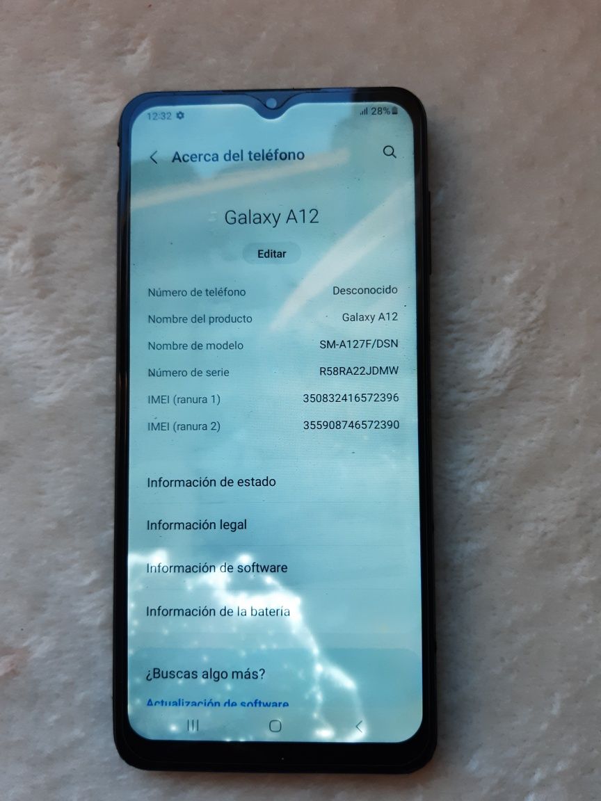 Samsung A12 64GB para peças