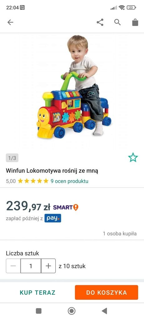 Jeździk pchacz kolejka