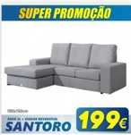 Sofá 2L + Chaise Long Reversível Santoro (190x150cm)