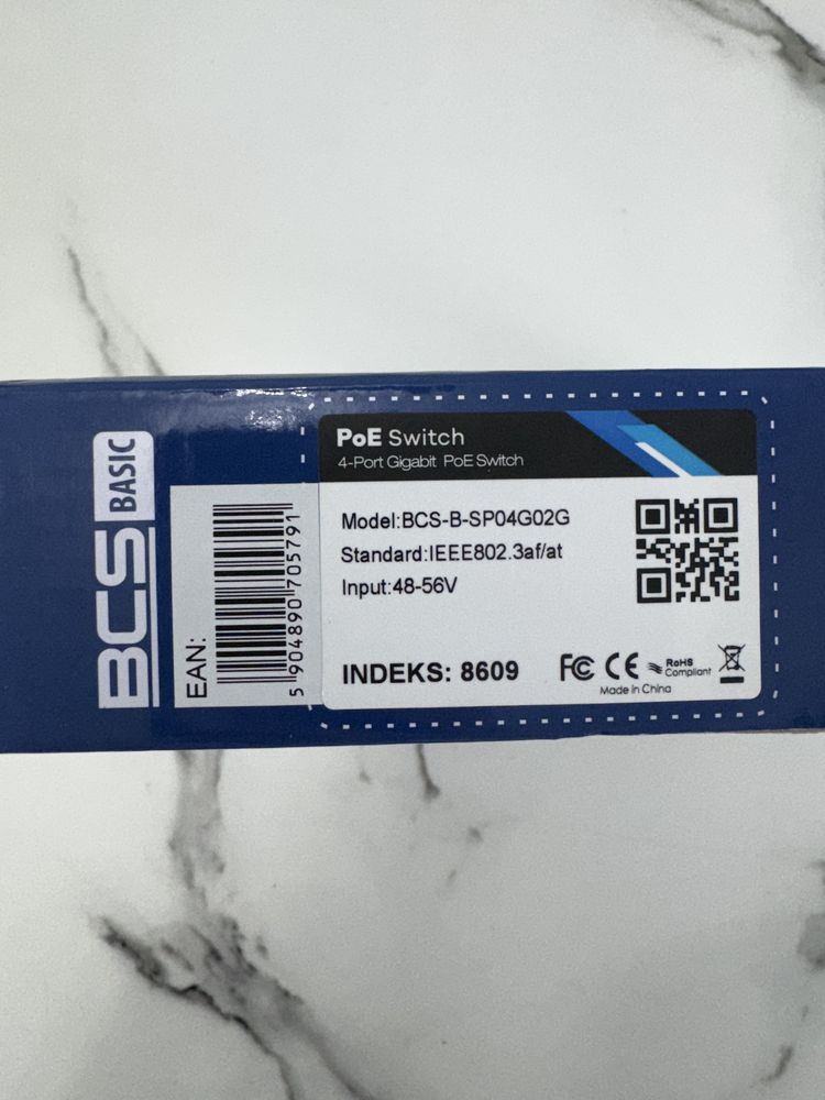 BCS-B-SP04G02G Switch PoE dla 8 kamer IP bcs basic