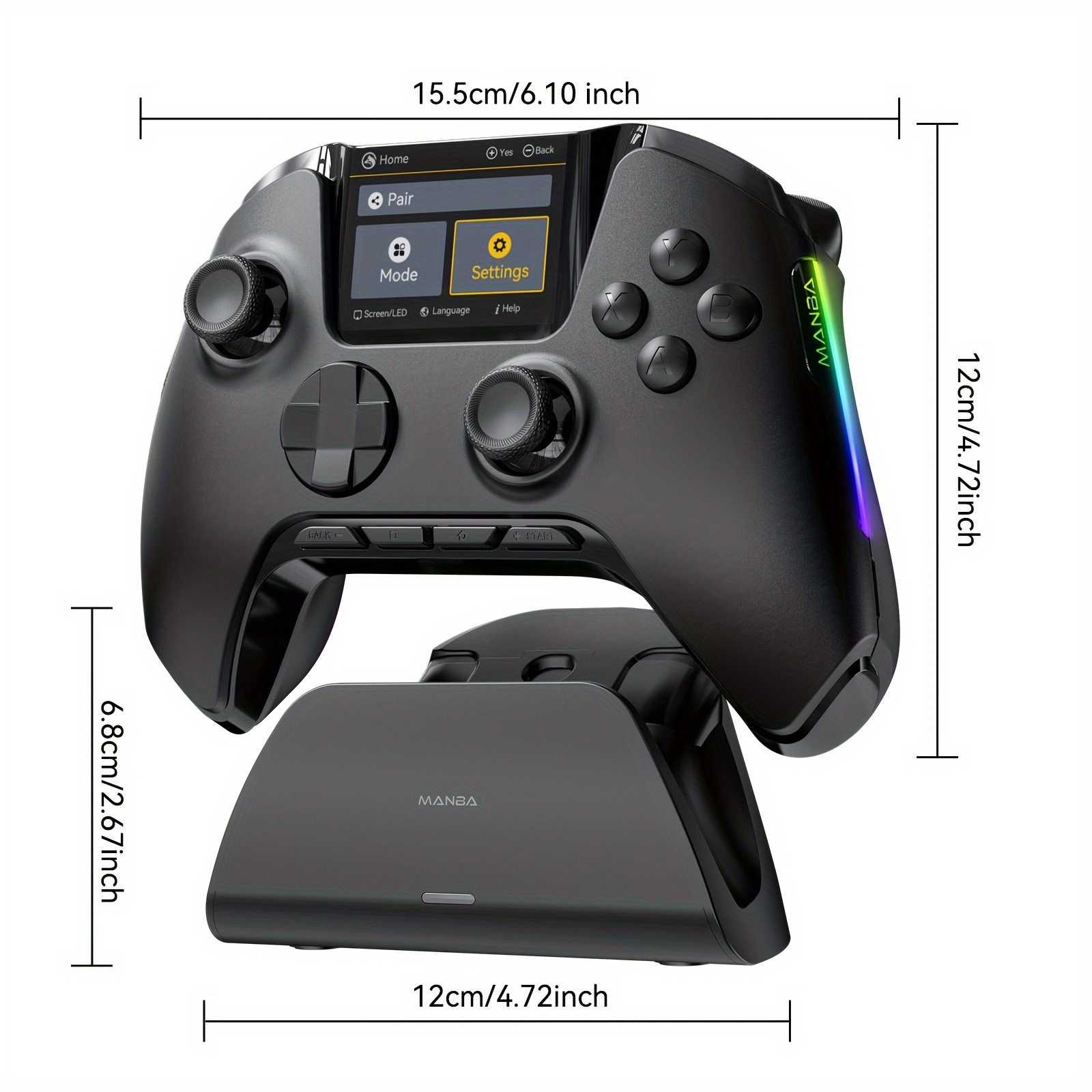 Controlo de jogos s fios p PC/Switch/iOS/Android/Steam Deck, ñ p. PS5