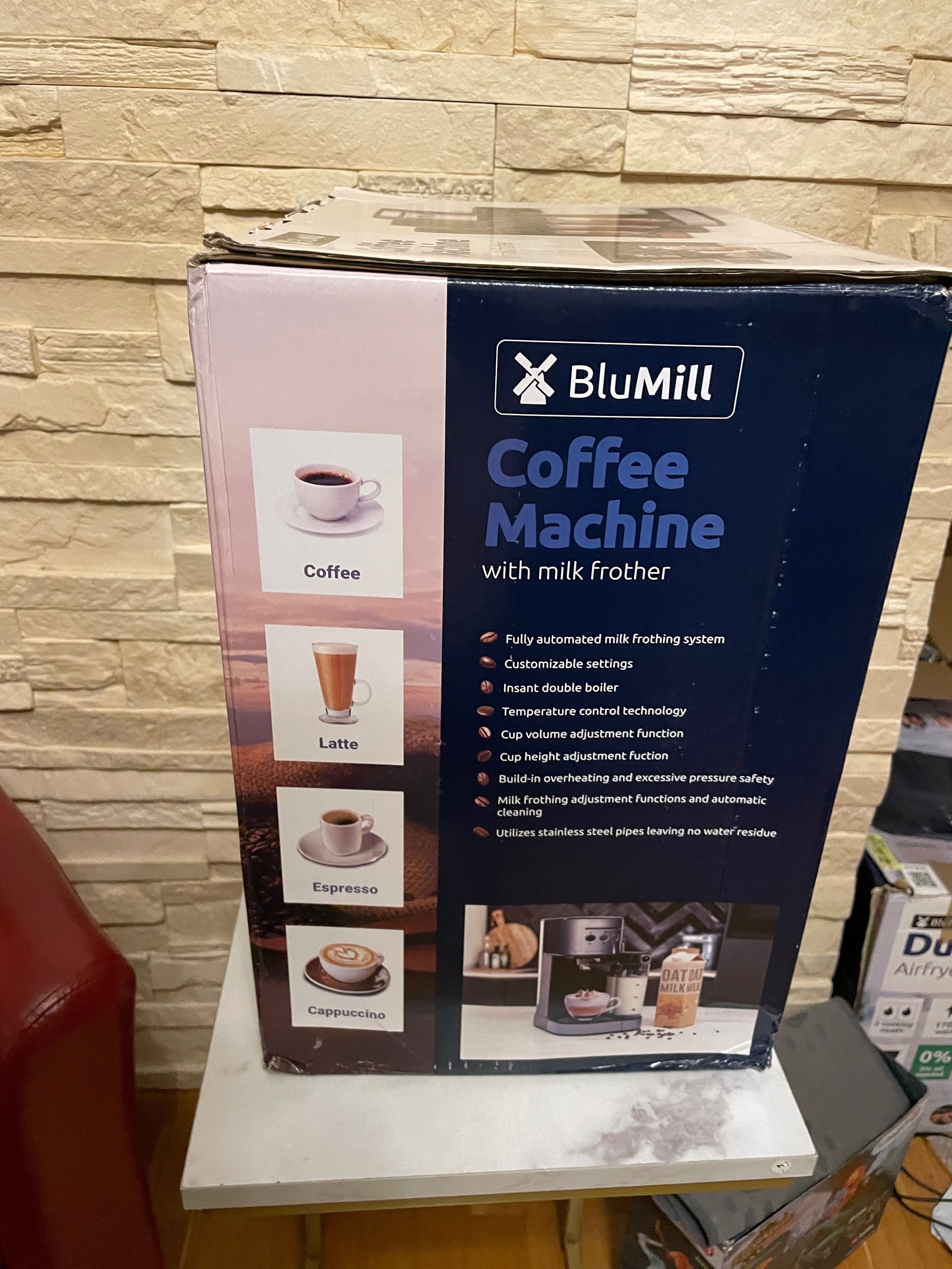 Kolbowy ekspres ciśnieniowy BluMill 1470 W czarny/ miedź