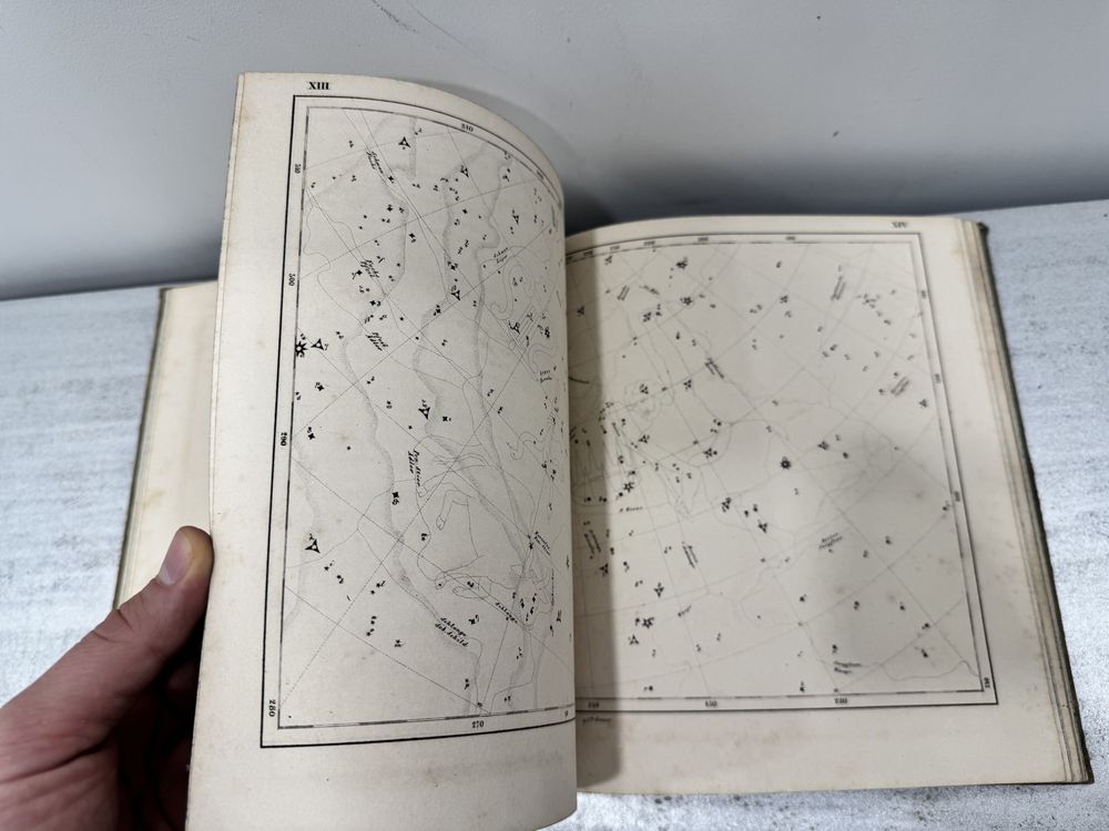 Littrow – Atlas des gestirnten 1839 atlas gwiazd astronomia bialy kruk