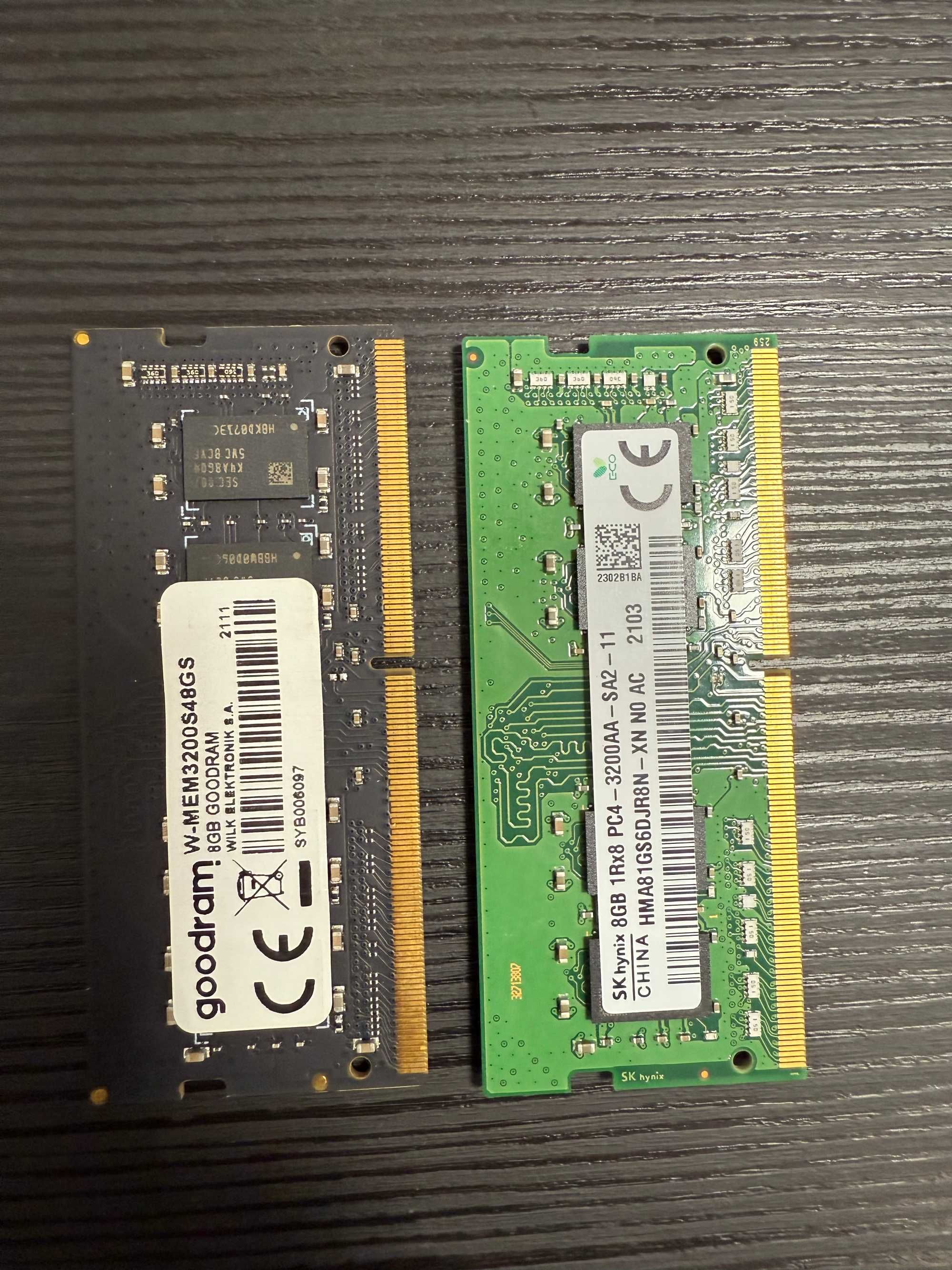 2 kostki RAM po 8 Giga DDR4 do Laptopa