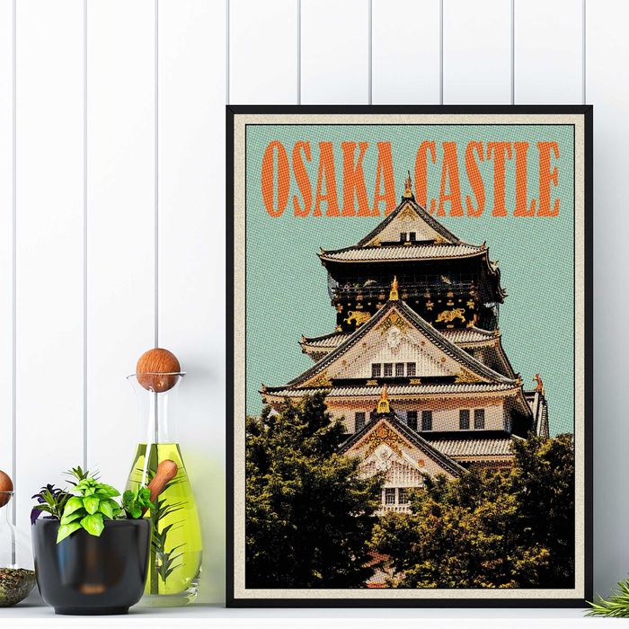 plakat do pokoju, obraz do salonu, plakat na ścianę, japonia, osaka