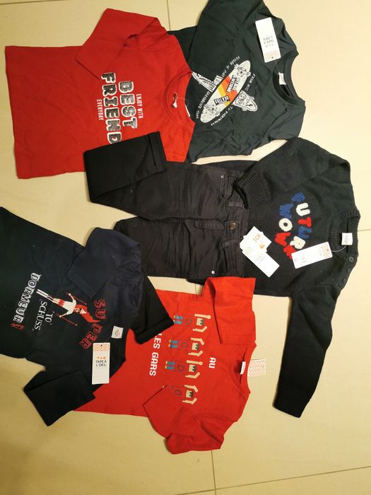 Ubrania dla chłopca 98/104 nowe z metką TAO spodnie sweter tshirt r