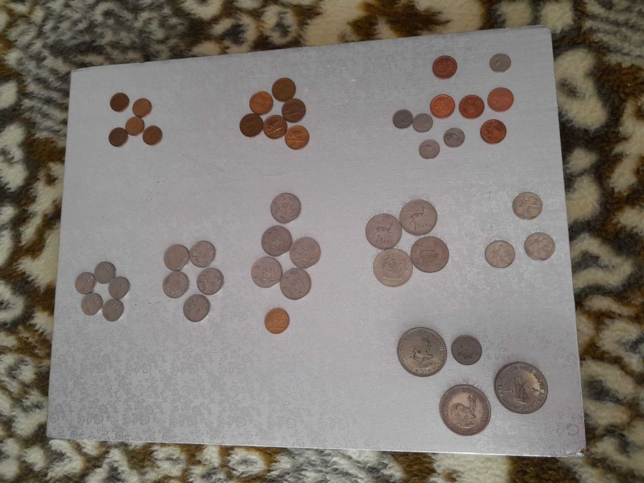 Várias moedas Africa do Sul