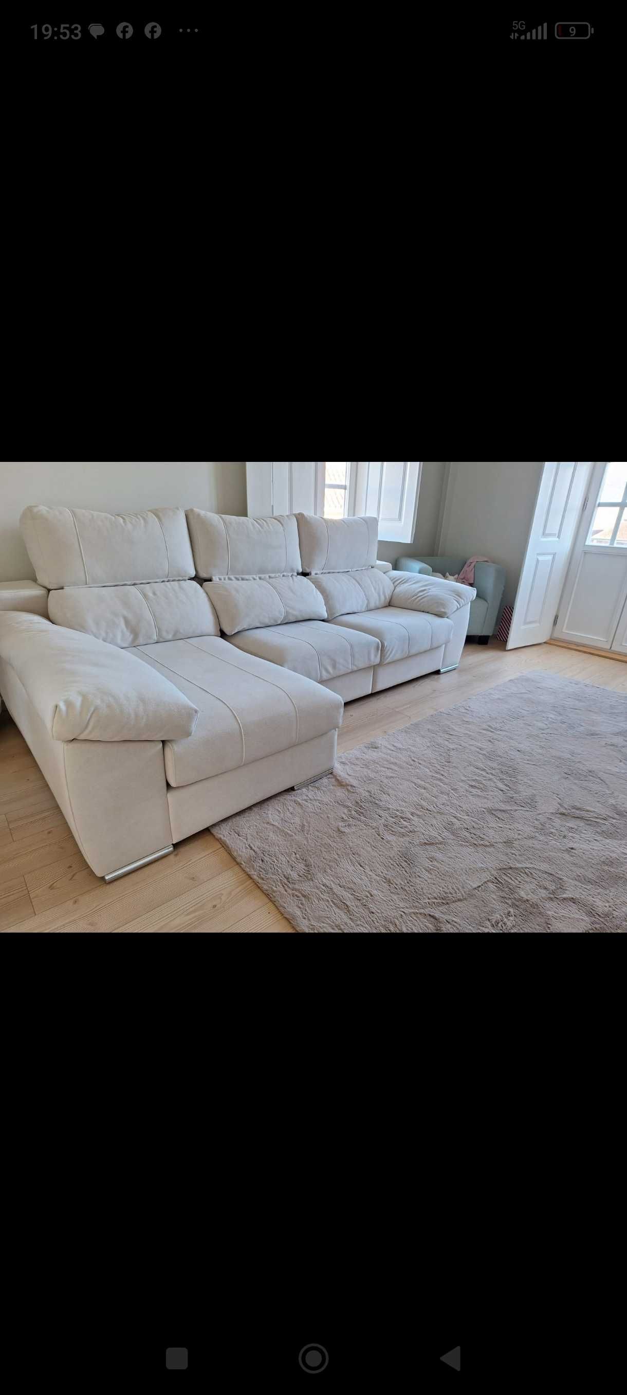 Sofá de qualidade com chaise long
