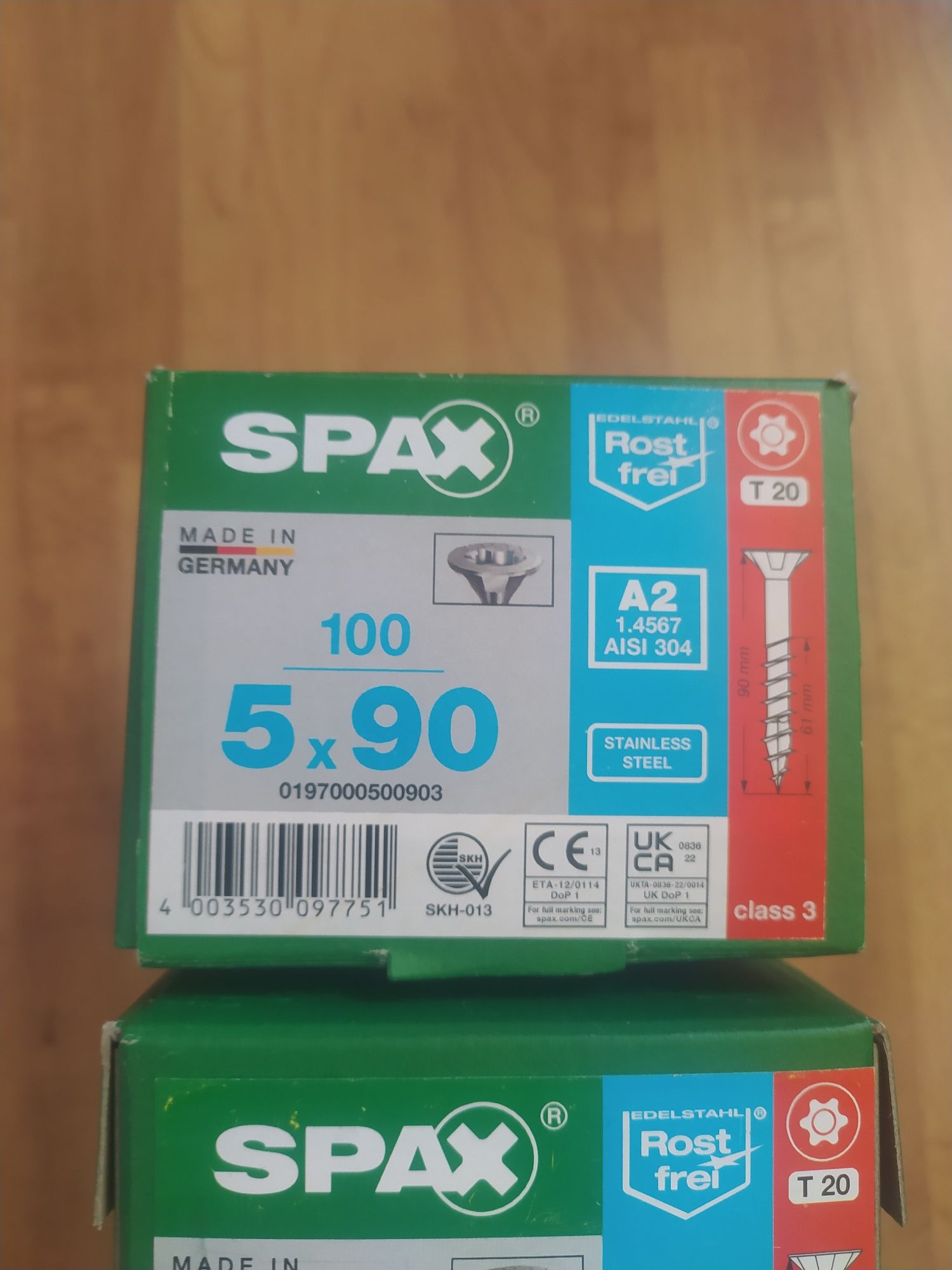 Wkręty Nierdzewne Spax 5x90 Stal A2 Op. 100 sztuk