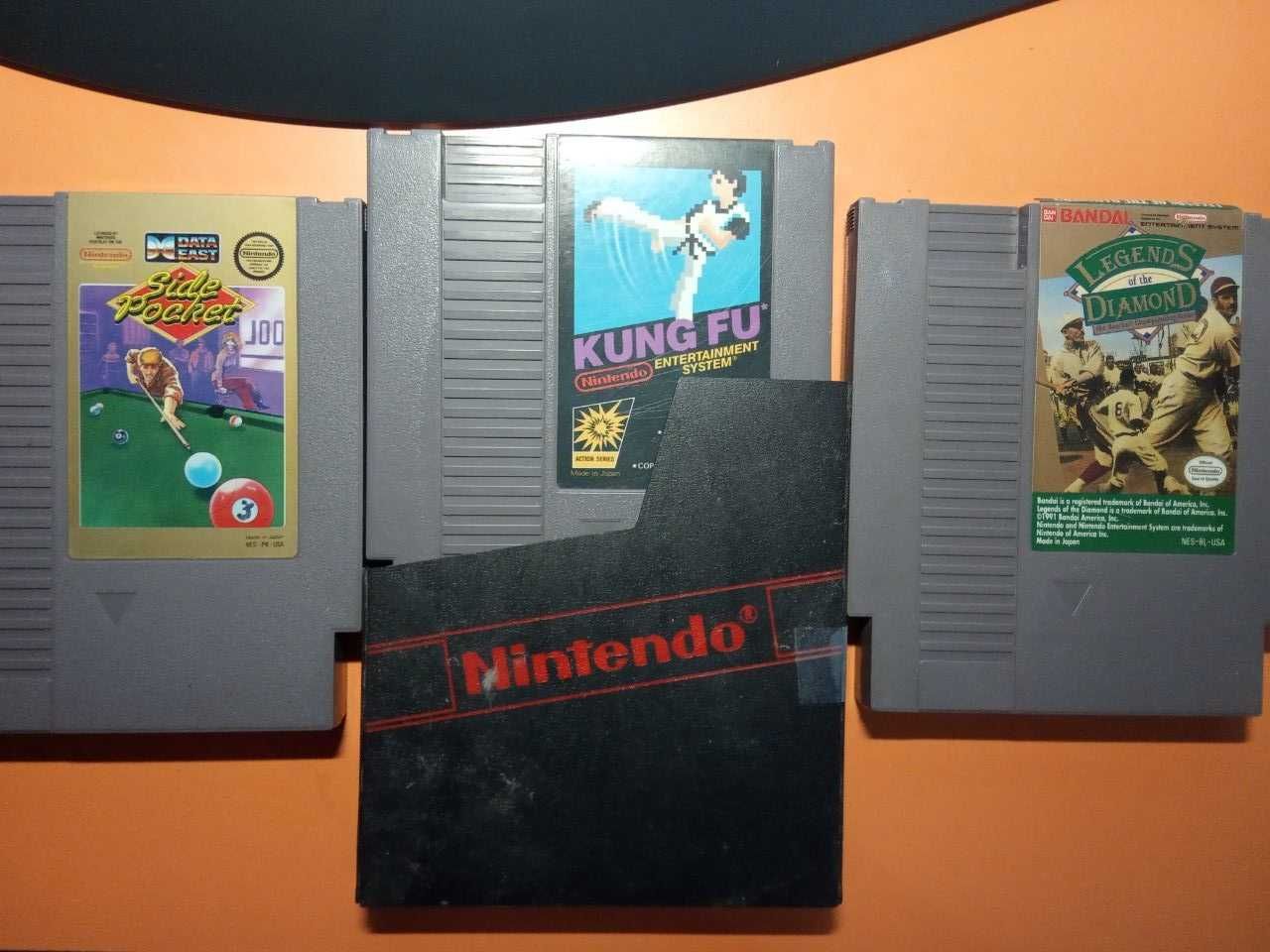 Катриджы для NES оригиналы(Legends of the Diamond,Kung Fu,Side Pocket)