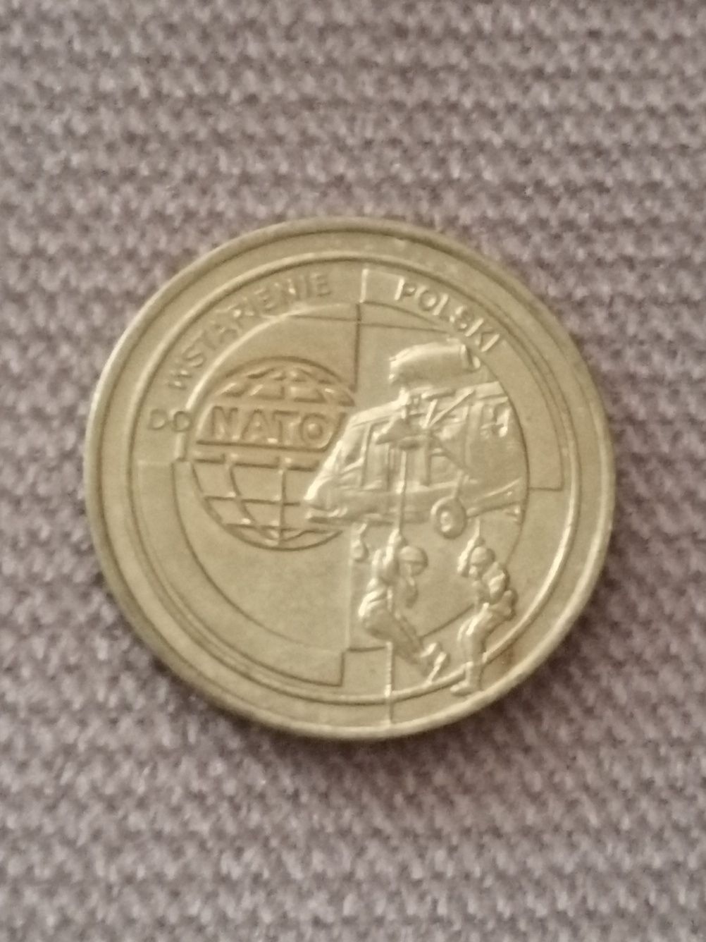 moneta 2 zł okolicznościowa Wstąpienie Polski do NATO rok 1999