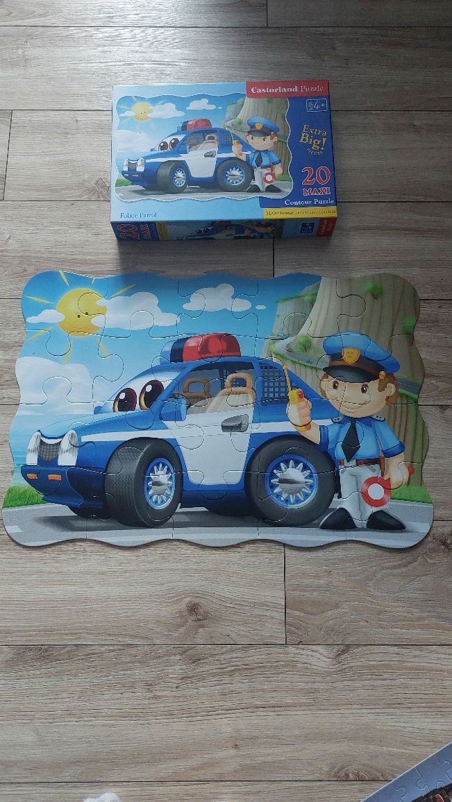 Patrol Policji i Straż Pożarna-Puzzle Maxi 20 elementów