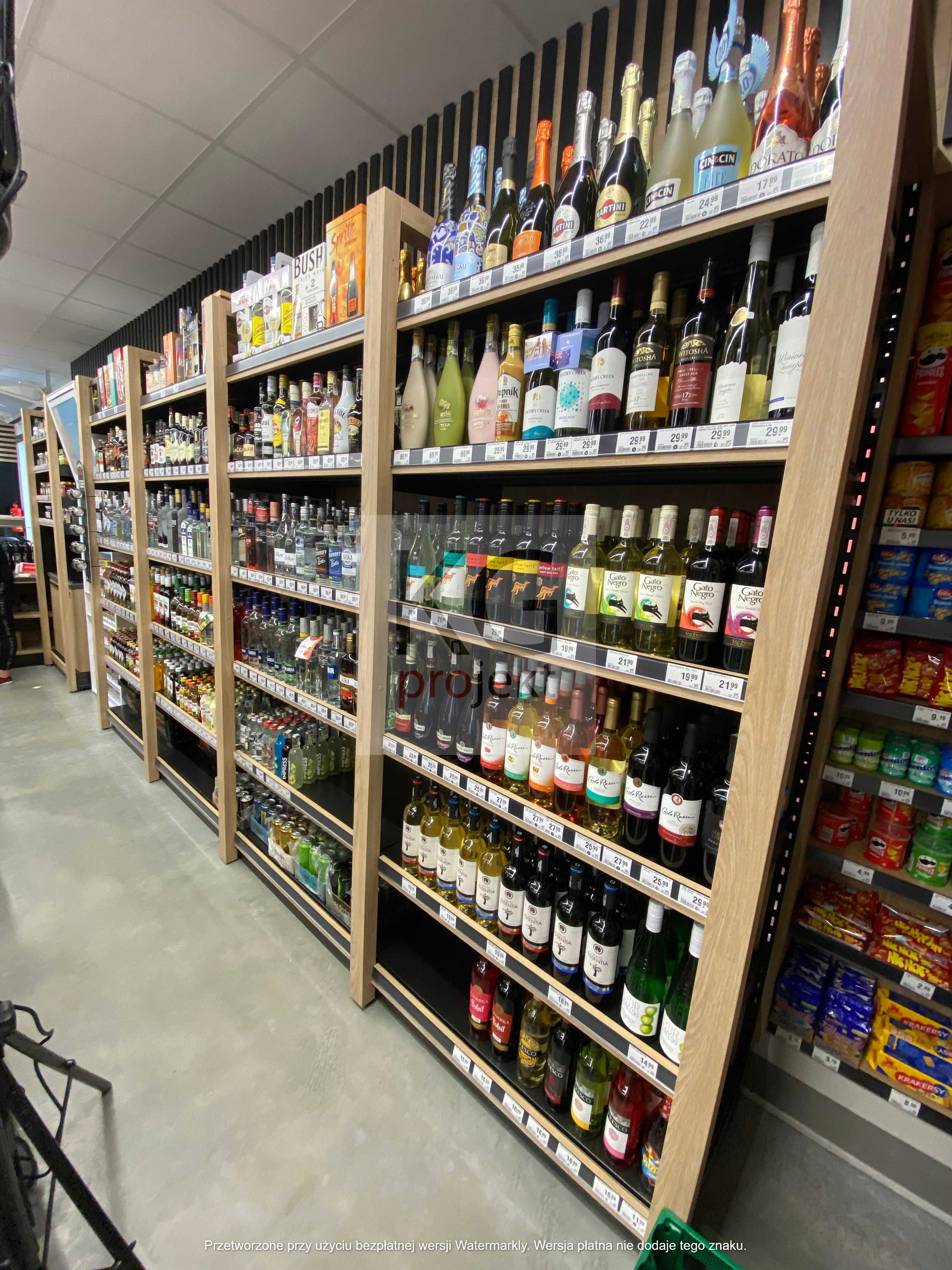 Regały na alkohol monopolowe półki alkoholowe Producent