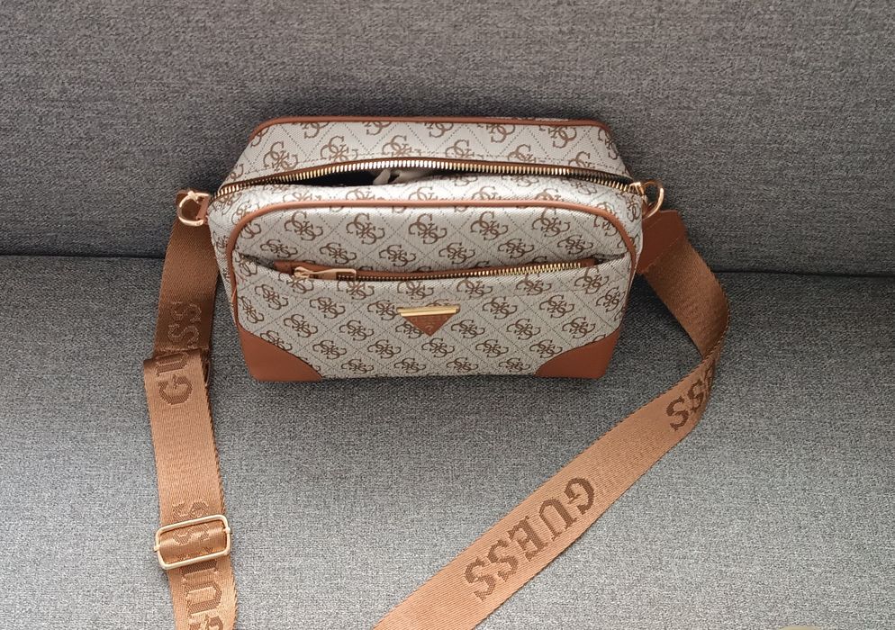 Torebka Guess beżowo brązowa nowa