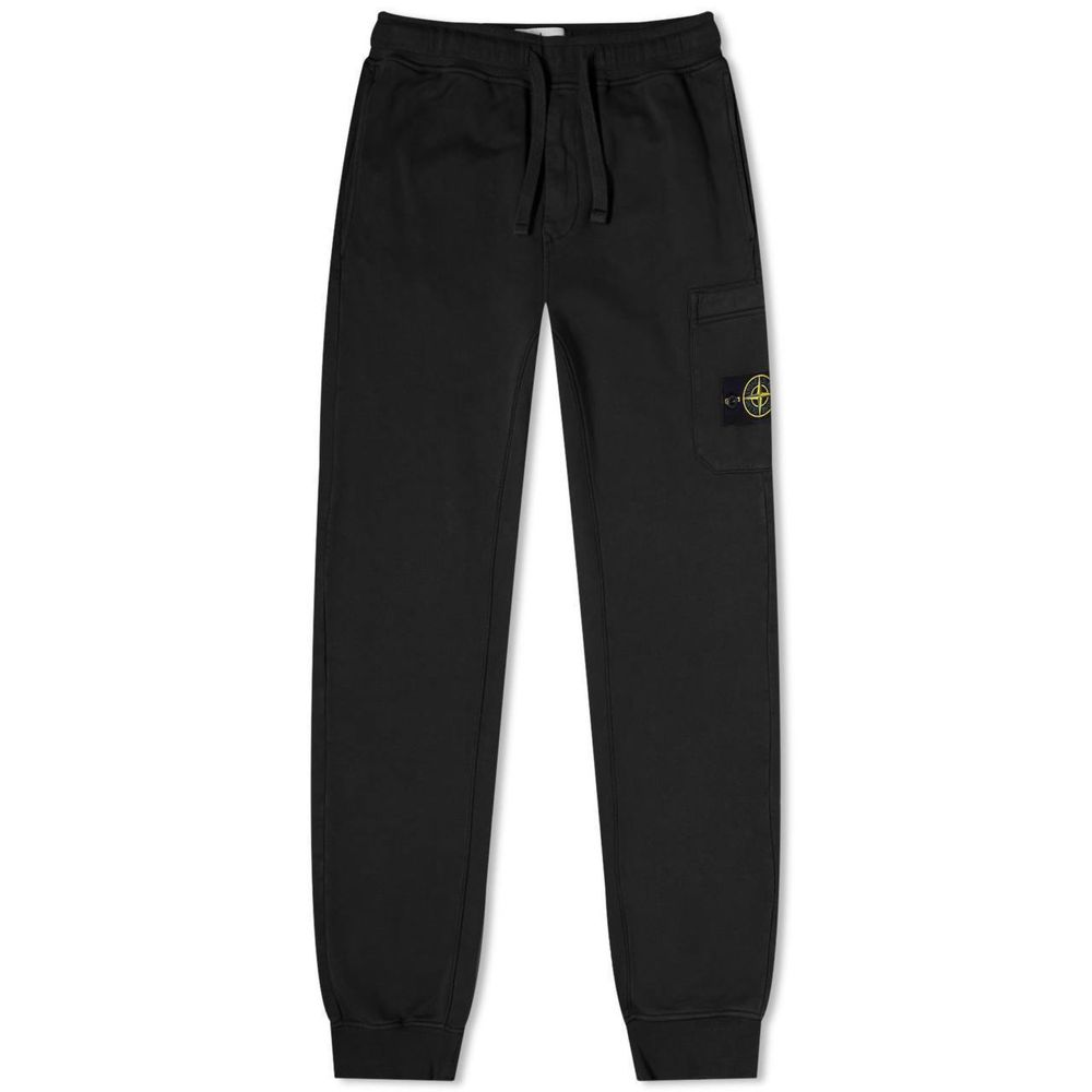 Штаны Stone Island Classic Black Patch Sweatpants Стон Айленд Оригинал