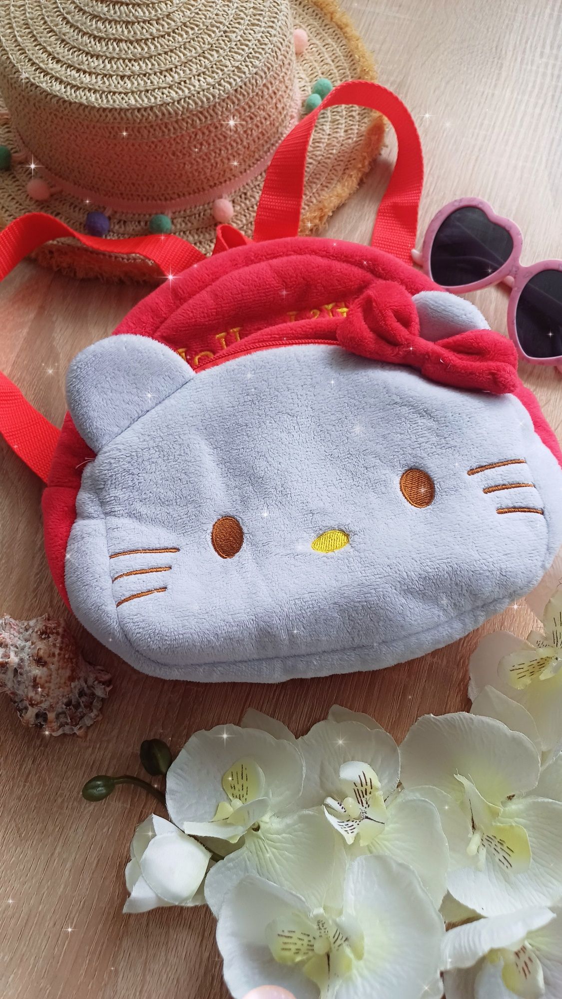 Plecak Hellow Kitty, plecaczek z kotkiem, do przedszkola, do żłobka,