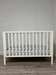 Drewniane białe łóżeczko niemowlęce Woodies 120 x 60 Smooth Cot