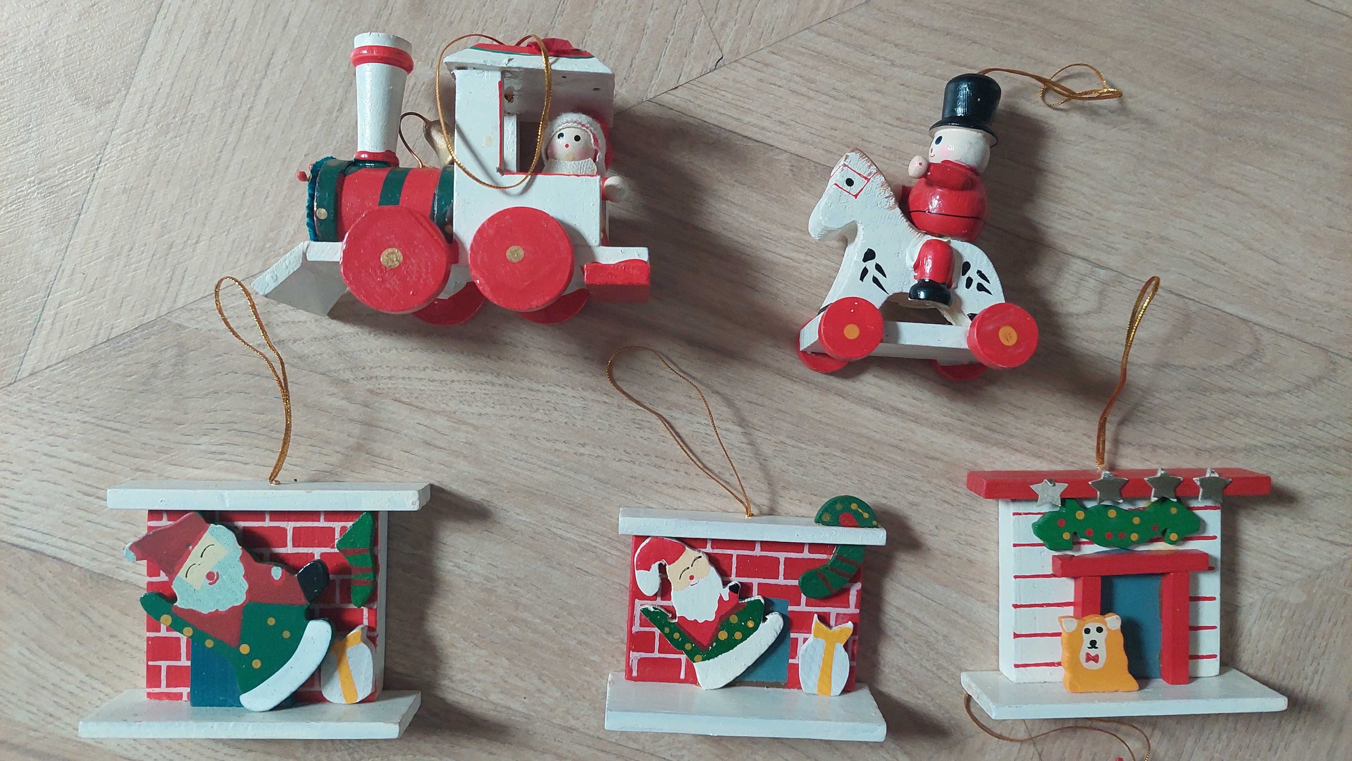 Enfeites de natal vintage, em madeira