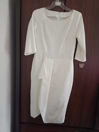 Elegancka biała sukienka na komunię lub chrzciny