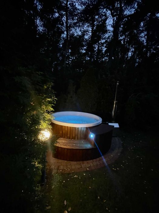 Duża balia do sauna ogrodowa jacuzzi basen LED pokrywa transportGRATIS