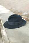 NOWY męski kapelusz fedora szary wełniany filcowy vintage retro R56 57