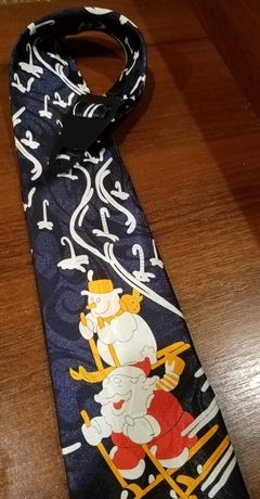 Мужской новогодний галстук