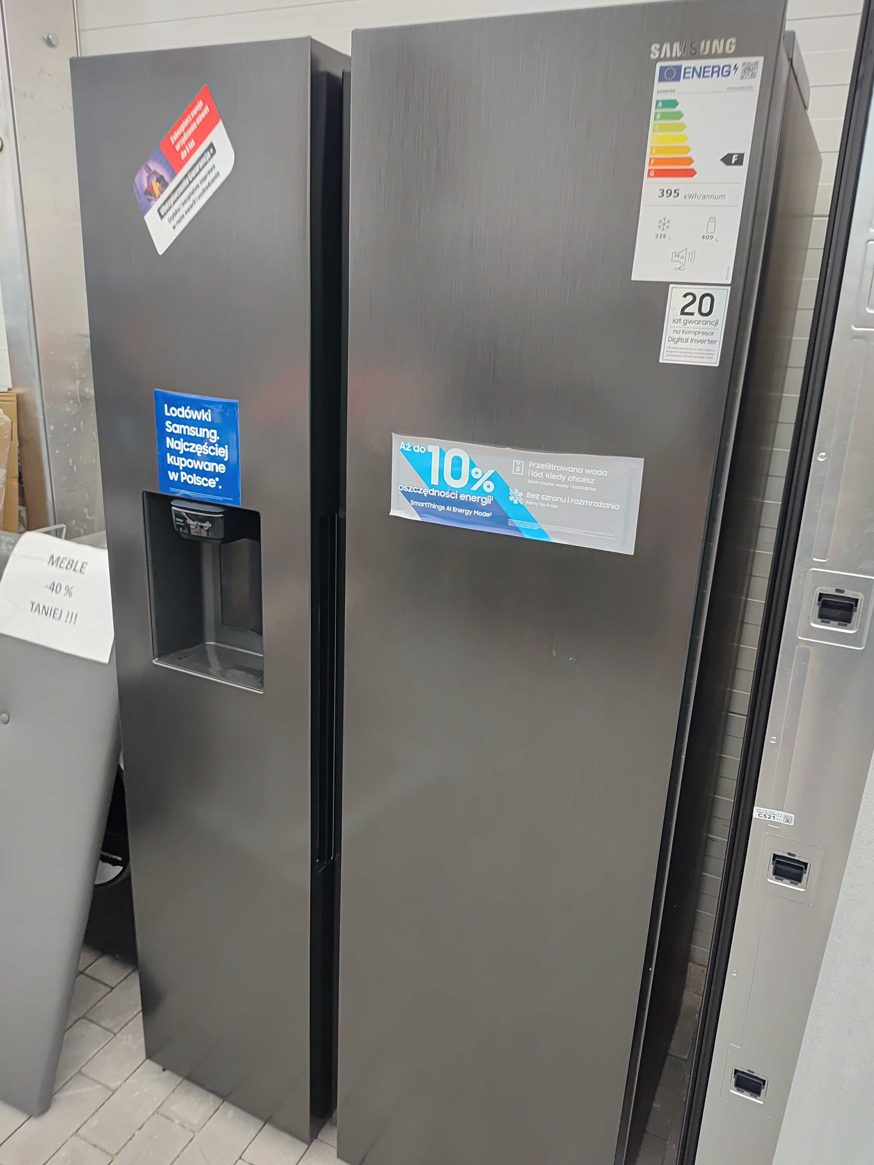 Lodówka Samsung RS68A8820B1, Side by Side, SpaceMax, 634l