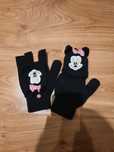 Czarne rękawiczki minnie mouse 134/140cm.