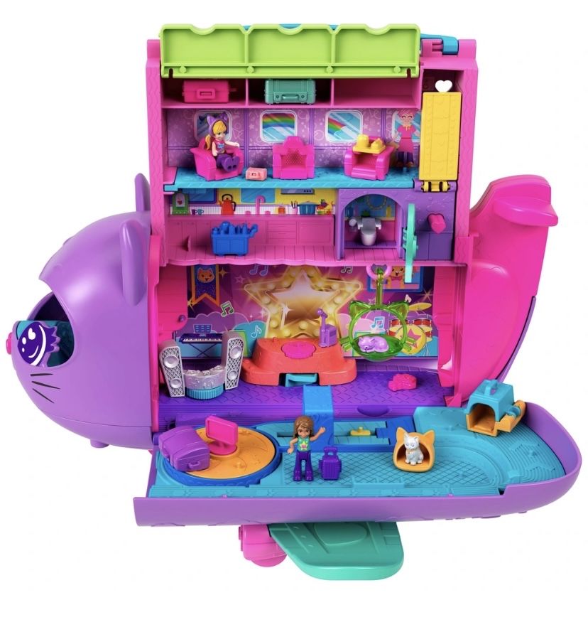 Polly Pocket kitty airways кошеня plane кітті літак mattel