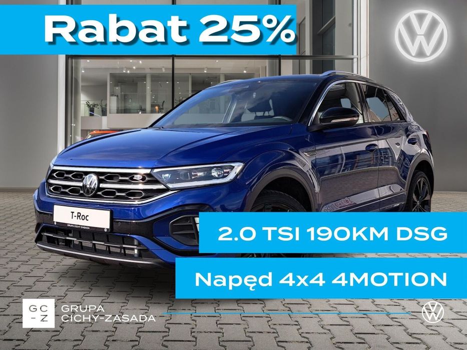 Volkswagen T-Roc ZAREJESTROWANY|R-Line Plus|4MOTION|IQ.Drive|Pakiet Zimowy+Comfort+Tech